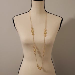 Cream station necklace